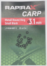 bivaliy_кольцо"RapiraX CARP Metall Round Ring Small 3.1 mm Black” / уп-ка 20 шт / # RCAR-8017-2/ДМ/
