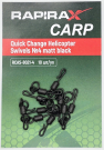 bivaliy_вертлюг с быстросъемом для вертолётной оснастки "RapiraX CARP Quick Change Helicopter Swivels №4 matt black”#RCAS-8021-4/ДМ/